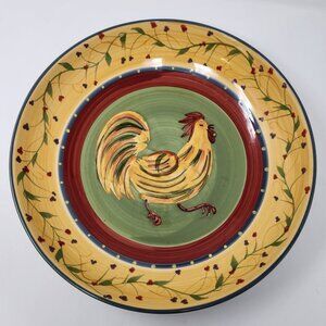 Vintage Large Pasta Serving Bowl - 222 Fifth Chez Rooster - 13.25" Diameter‎